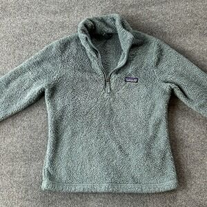 Patagonia Jacket Women Small Los Gatos 1/4 Zip Sweater Abalone Blue Pullover